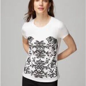 WHBM Embellished Tee Size Large. NEW